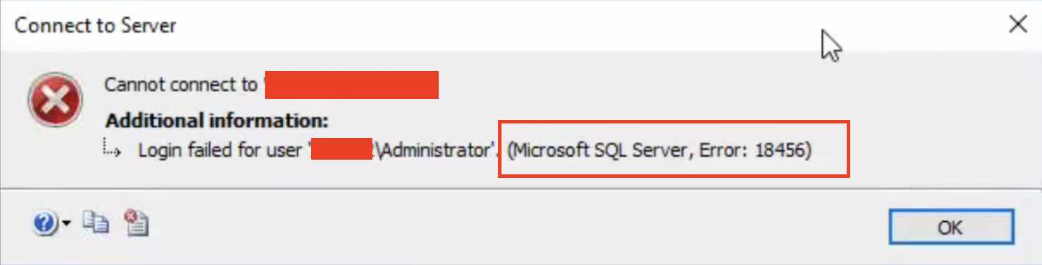 Microsoft SQL Server Error- 18456